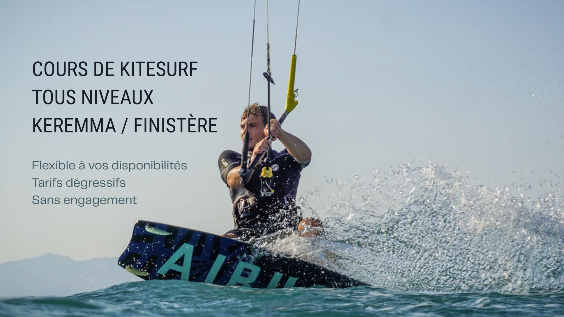 séance de kitesurf à école kitesurf bretagne